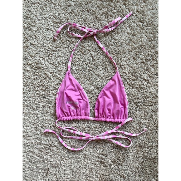 Frankies Bikinis Women's Tavi Bikini Top in Pink Cloud Size MEDIUM - Picture 3 of 5